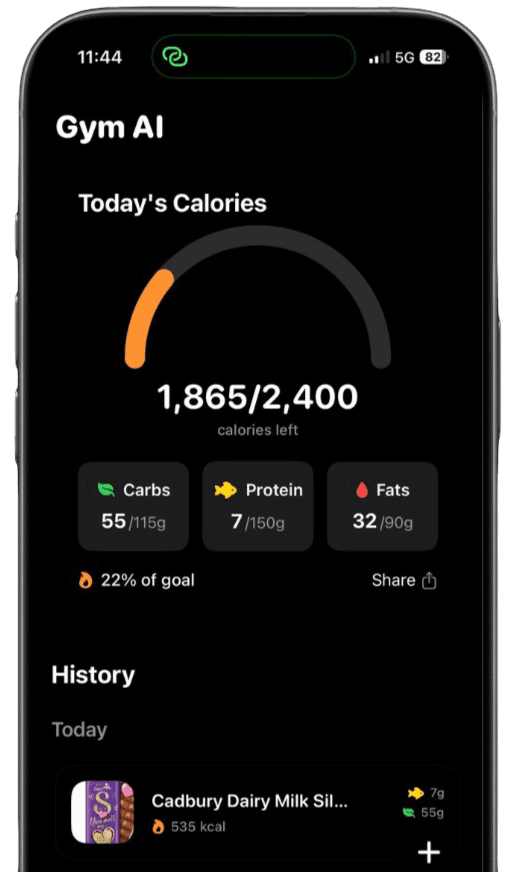 Gym AI App interface